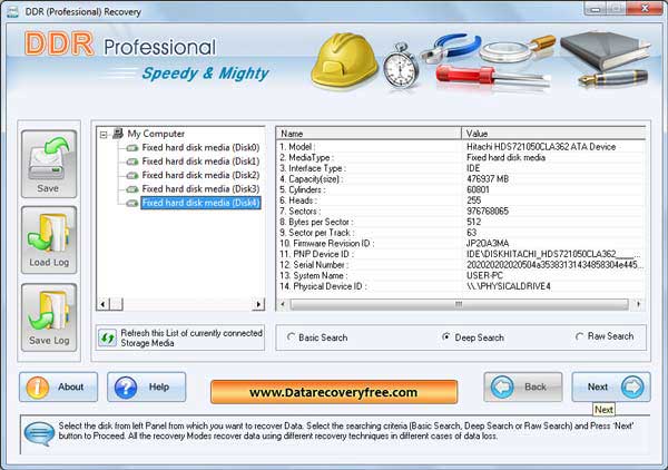 Screenshot of Data Recovery Free