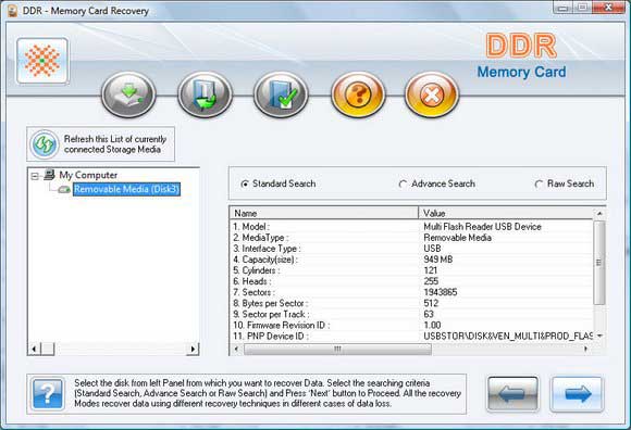 Memory card text recovery software restores lost data from memory storage device