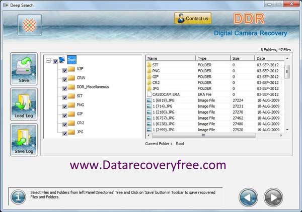 Digital Camera Data Recovery Software screenshot