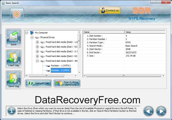 Windows 7 NTFS Data Recovery Free 4.0.1.6 full