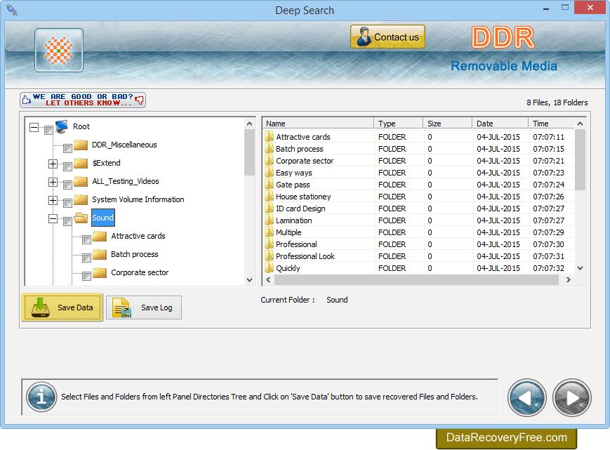 Data is recovered successfully Data is recovered successfully