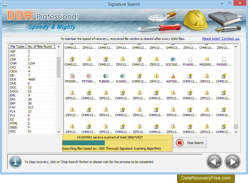 Data recovery process is going on Data recovery process is going on