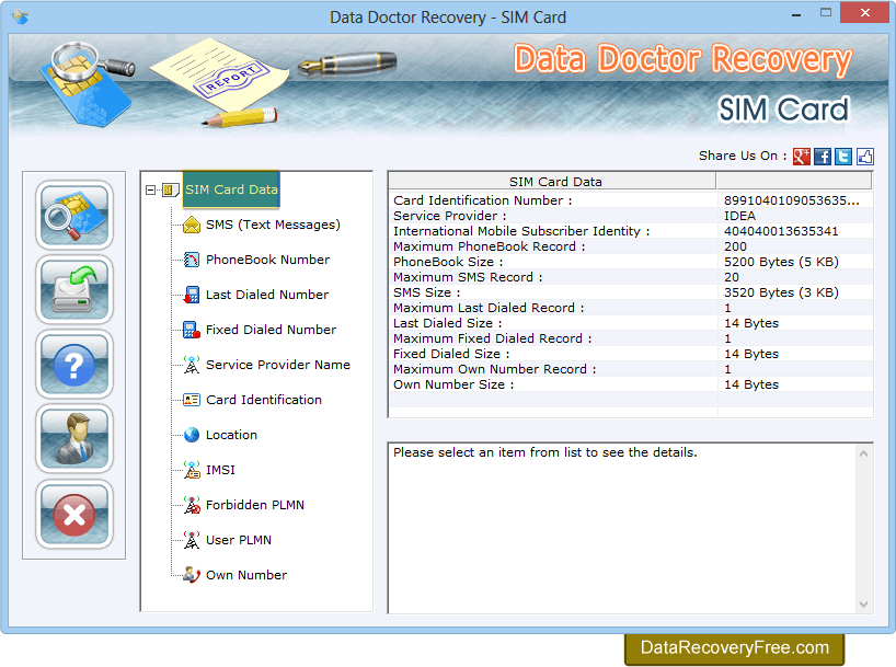 View SIM card information